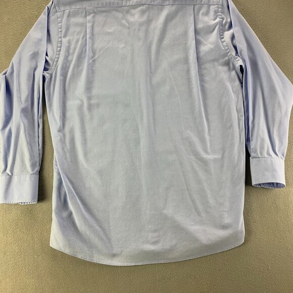 Tommy Hilfiger Shirt Mens 15-15.5 Medium Blue‎ Stretch Cotton Button Up P… - Picture 5 of 11